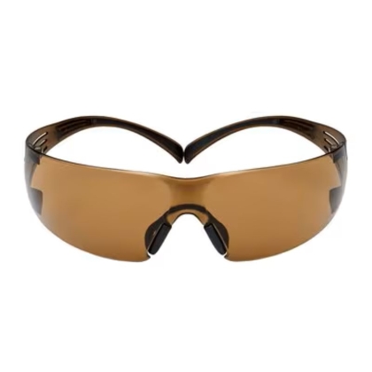 Occhiali 3M SSF405SGAF-BLA, Montatura nera/marrone, anti-appannamento, antigraffio, lenti marroni