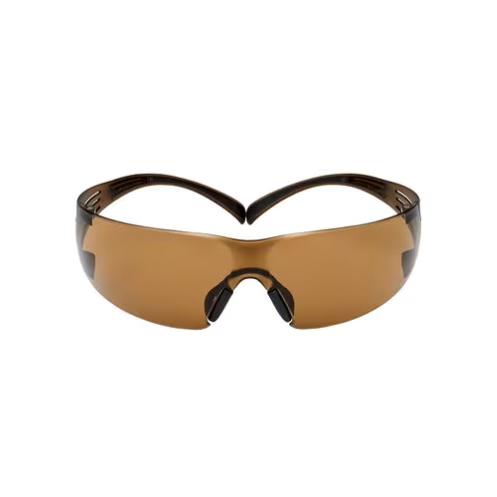Occhiali 3M SSF405SGAF-BLA, Montatura nera/marrone, anti-appannamento, antigraffio, lenti marroni