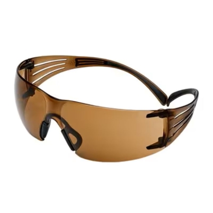 Occhiali 3M SSF405SGAF-BLA, Montatura nera/marrone, anti-appannamento, antigraffio, lenti marroni