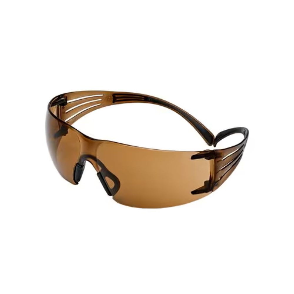 Occhiali 3M SSF405SGAF-BLA, Montatura nera/marrone, anti-appannamento, antigraffio, lenti marroni