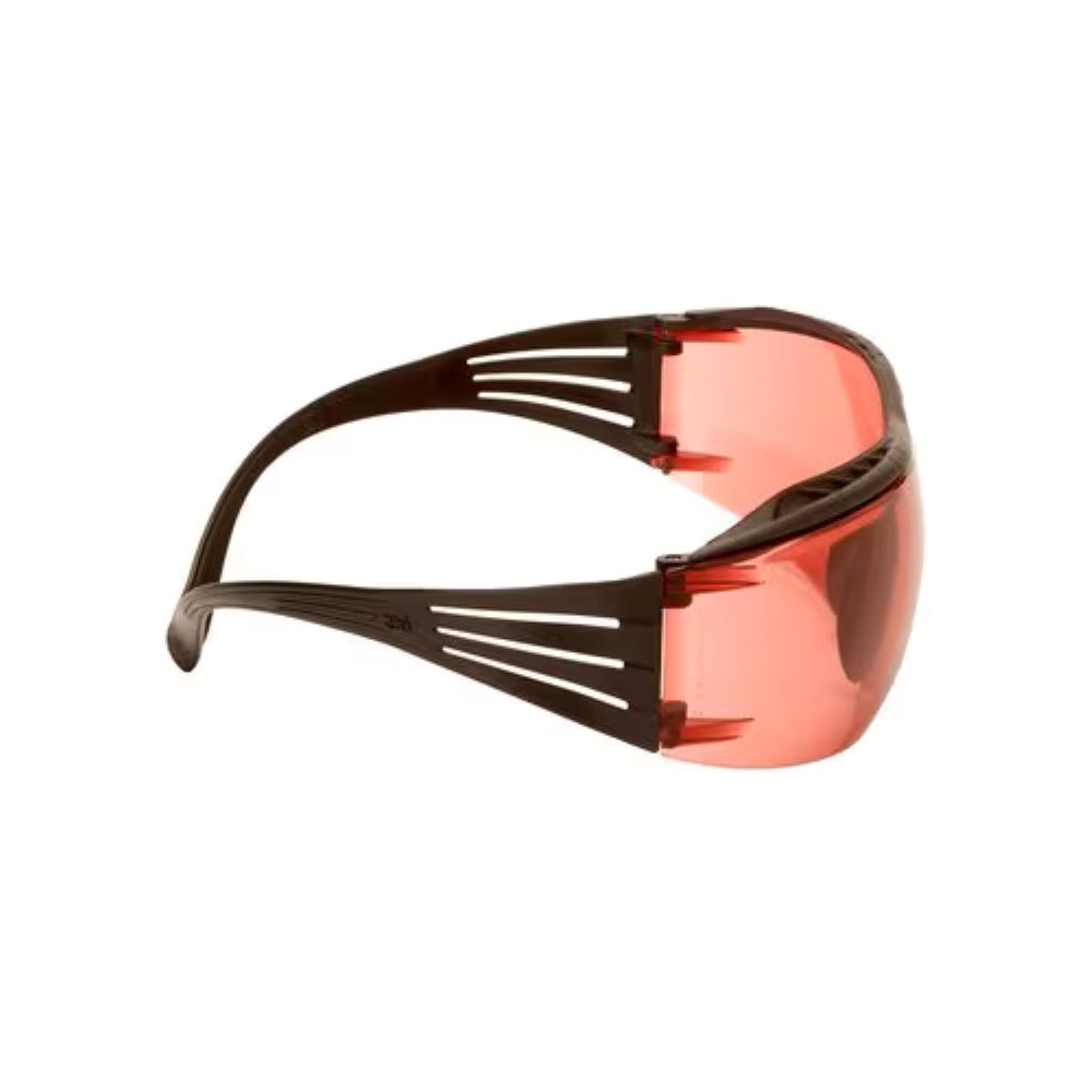 Occhiali 3M SSF422XSGAF-BLK, Montatura nera/nera, schiuma, anti-appannamento, antigraffio, lenti rosse