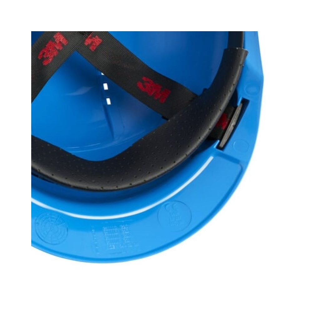 Elmetto 3M Uvicator G3000CUV-BB, colore blu, Blocco su perno, ventilato, fascia antisudore in plastica