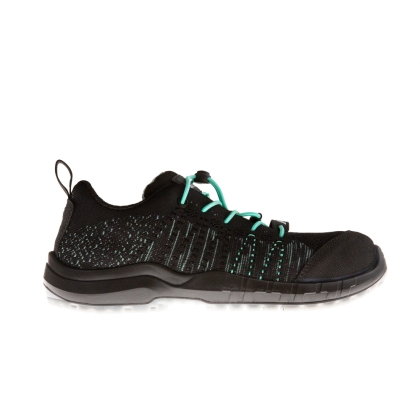 Scarpe da lavoro AboutBlu Le Mans Marine, colore nero e azzurro, lacci azzurri, suola nera, Calzatura bassa,  in poliestere