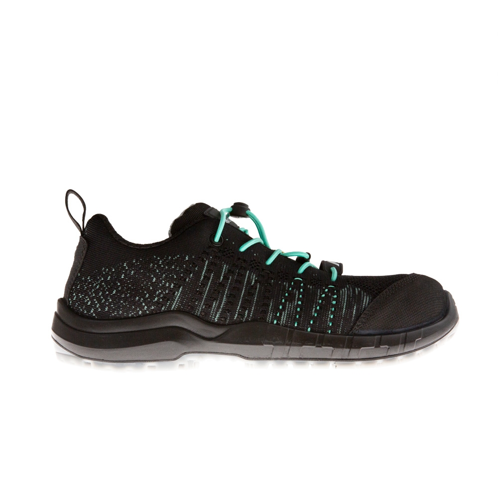 Scarpe da lavoro AboutBlu Le Mans Marine, colore nero e azzurro, lacci azzurri, suola nera, Calzatura bassa,  in poliestere
