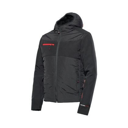 Giacca ISSA Iconic Extreme  8888B, colore nero, Pumino tecnico, 5 tasche, inserti riflettenti