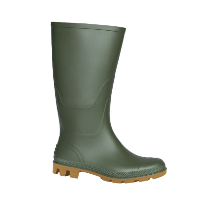 stivale PVC ISSA 06310R, colore verde, suola marrone