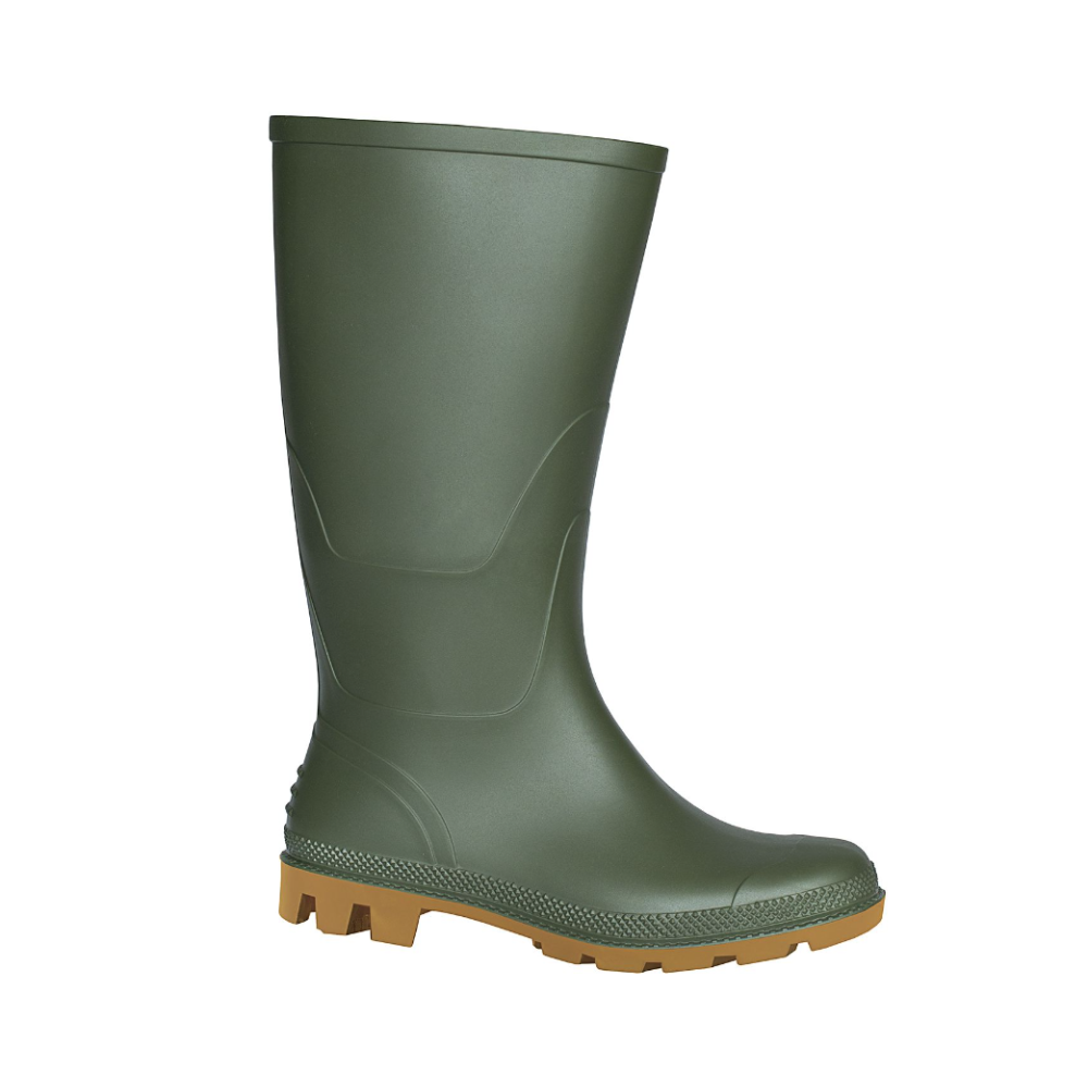 stivale PVC ISSA 06310R, colore verde, suola marrone