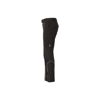 Pantalone ISSA Heavy Stretch Extreme 8833B, colore nero, Softshell e micro pile, 6 tasche