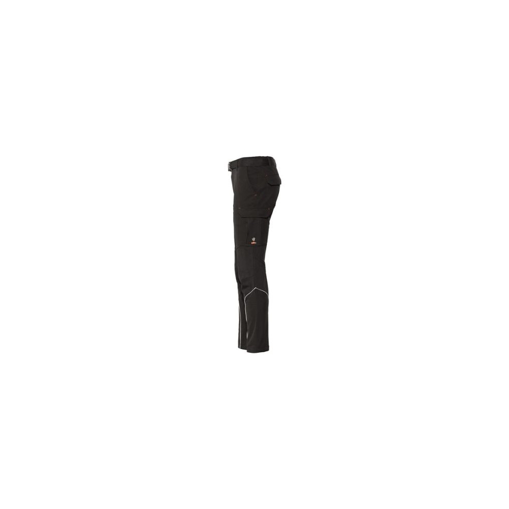 Pantalone ISSA Heavy Stretch Extreme 8833B, colore nero, Softshell e micro pile, 6 tasche