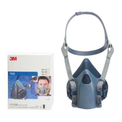 Semimaschera 3M, 7503, taglia L, riutilizzabili, con filtri intercambiabili, serie 7500, non indossata, scatola