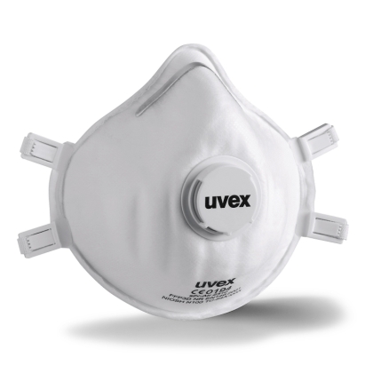 Respiratore Uvex Silv-Air 2310,  filtrante FFP3  e con valvola di espirazione.