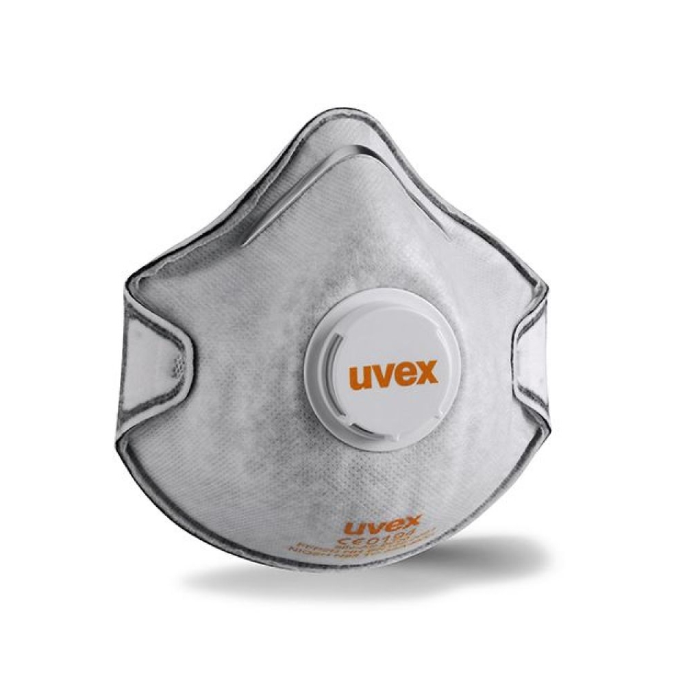 Respiratore Uvex Silv-Air 2220,FFP2 con carboni attivi e valvola di espirazione.