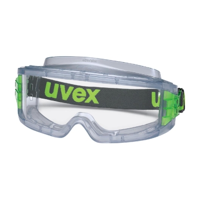 Occhiali Uvex Ultravision a mascherina lente panoramica in policarbonato con trattamento antigraffio e antiappannamento.