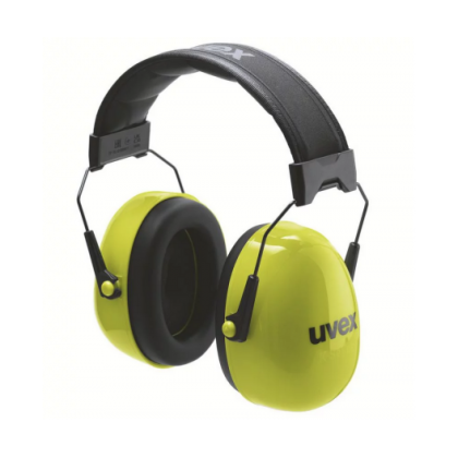 Cuffia Uvex K20 HV 33db,  gialla/nera, pieghevole e con protezione SNR 33 dB.