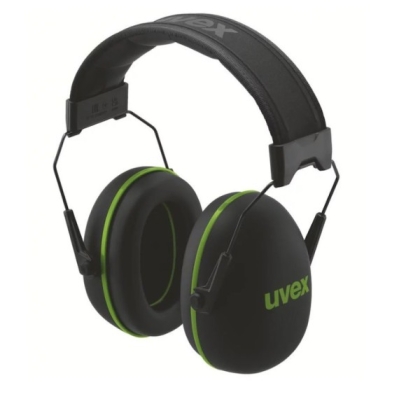 Cuffia Uvex KX10 30db,  nero/verde, antirumore con protezione SNR 30 dB