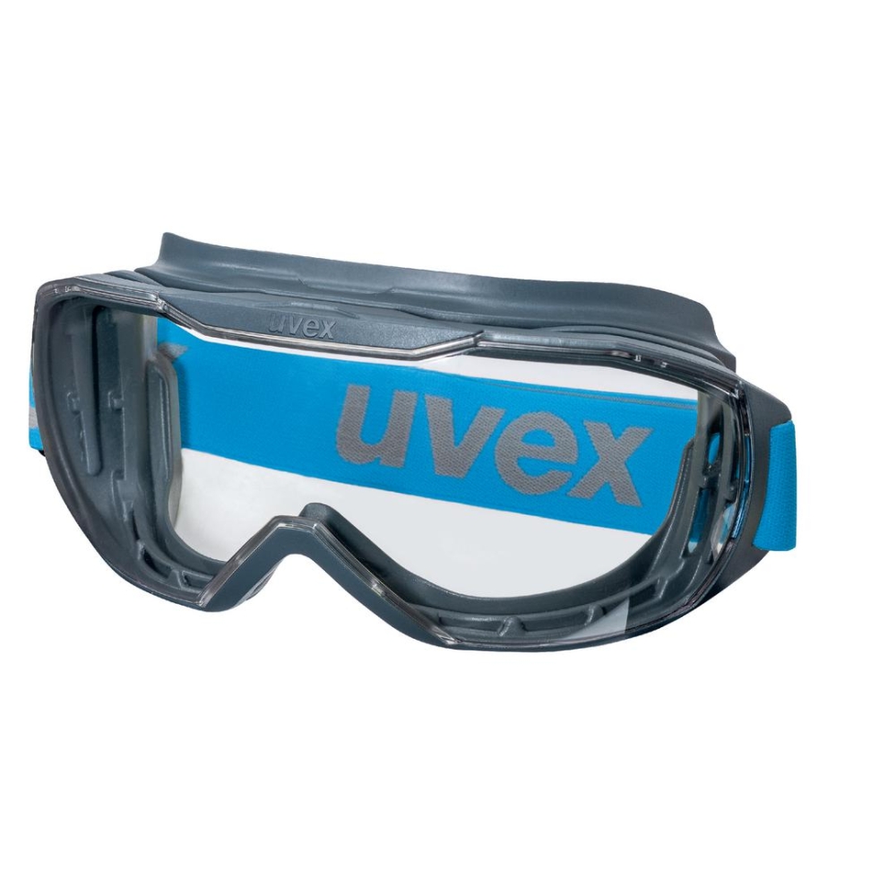 Occhiali a Mascherina UVEX con lente Incolore (UVX9320265), con trattamento antigraffio e antiappannamento,  protezione UV 100%.