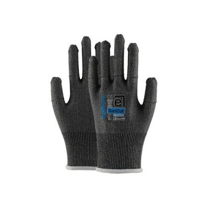 Guanti Egebant Sancut 096704, senza rivestimento in HPPE con fibre tecniche (acciaio/vetro) e nylon/spandex.