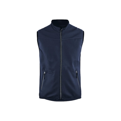 Gilet, Blaklader, Softshell, 3850, Softshell leggero, bicolore blu e nero, tessuto traspirante