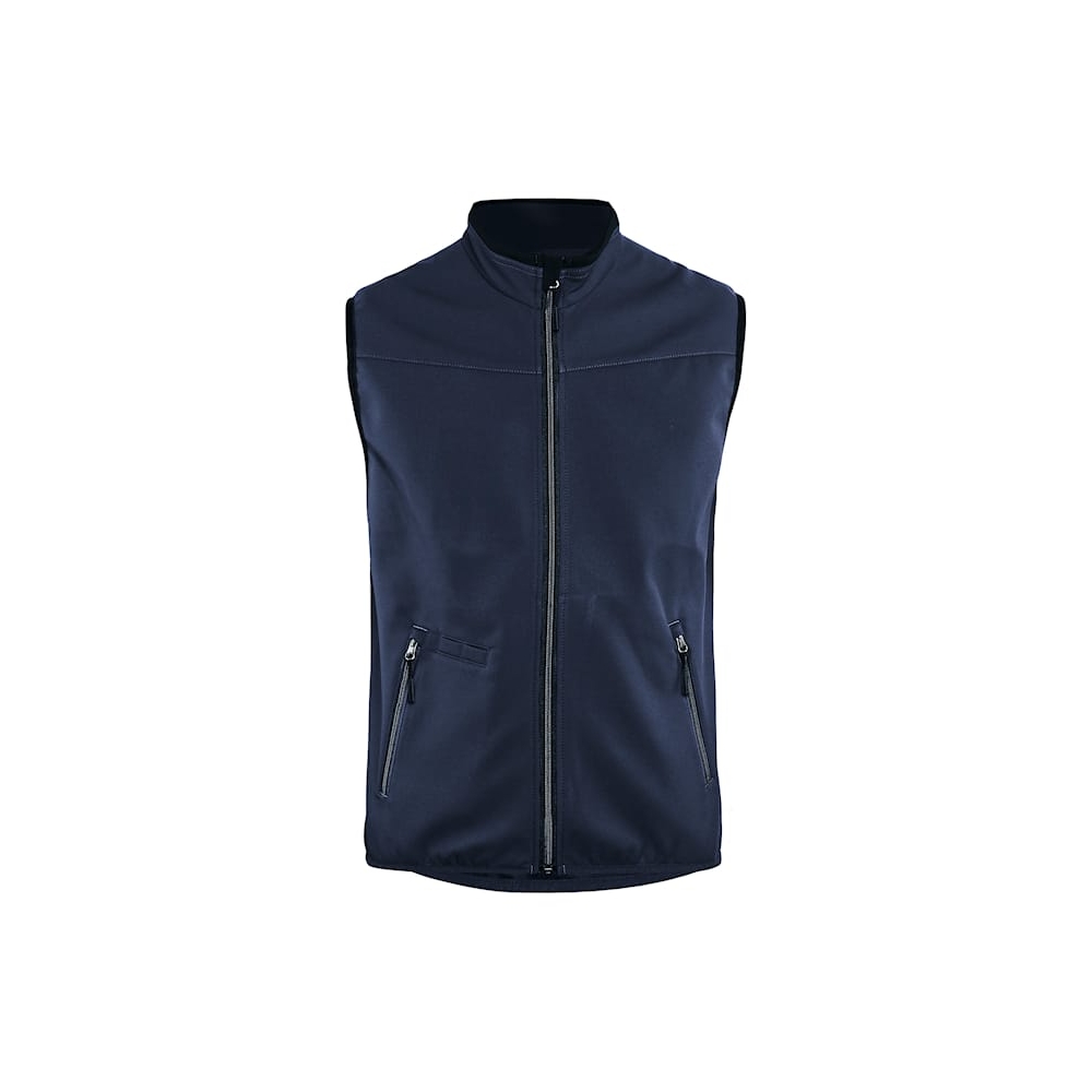 Gilet, Blaklader, Softshell, 3850, Softshell leggero, bicolore blu e nero, tessuto traspirante
