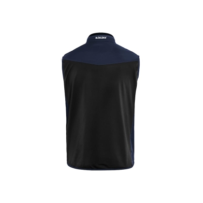 Gilet, Blaklader, Softshell, 3850, Softshell leggero, bicolore blu e nero, tessuto traspirante, vista retro