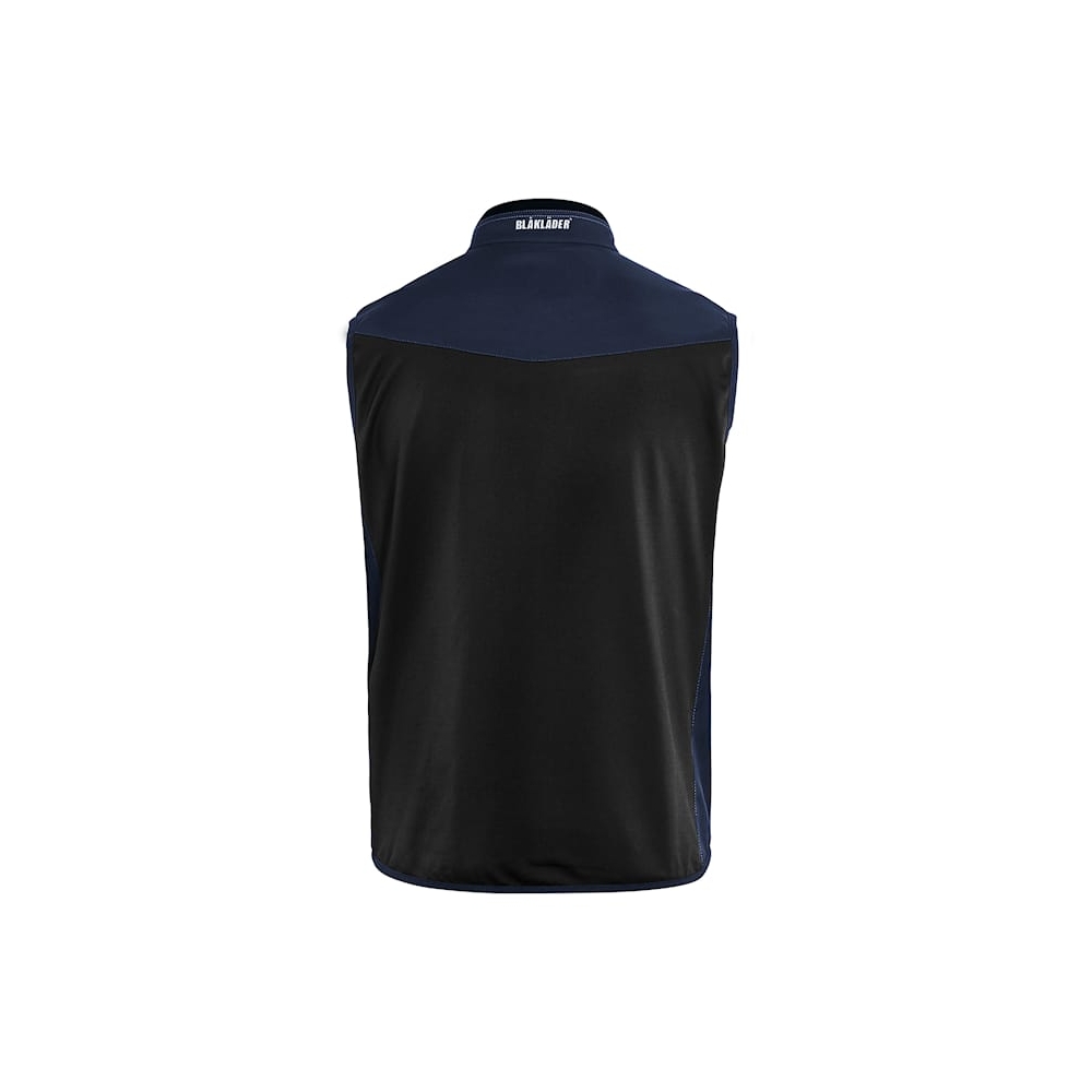 Gilet, Blaklader, Softshell, 3850, Softshell leggero, bicolore blu e nero, tessuto traspirante, vista retro