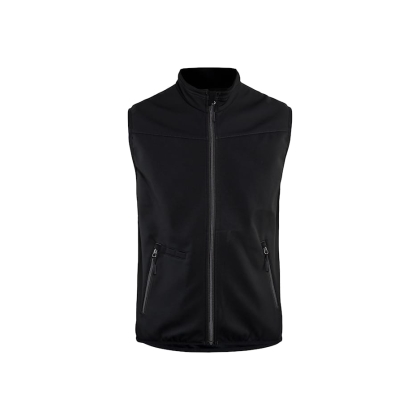 Gilet, Blaklader, Softshell, 3850, Softshell leggero, bicolore nero e antracite, tessuto traspirante, vista retro