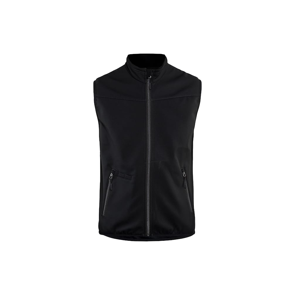 Gilet, Blaklader, Softshell, 3850, Softshell leggero, bicolore nero e antracite, tessuto traspirante, vista retro