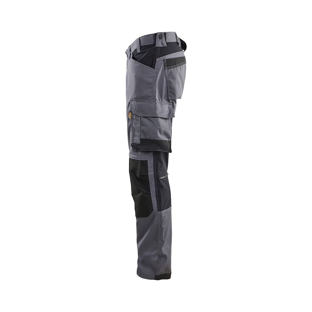 Pantalone artigiano stretch Blaklader, grigio/nero, 63% poliestere, 33% cotone e 4% elastolefina, 260 g/m².