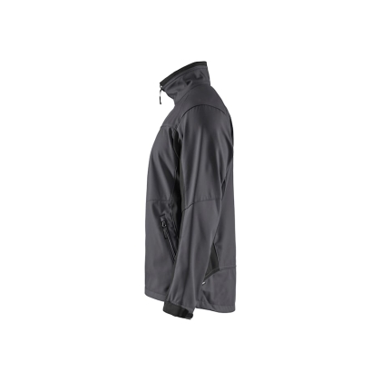 Giacca Softshell Blaklader, grigio/nero, 100% poliestere, softshell 2-strati, idrorepellente, pile, 255g/m².