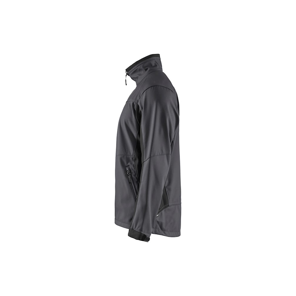 Giacca Softshell Blaklader, grigio/nero, 100% poliestere, softshell 2-strati, idrorepellente, pile, 255g/m².