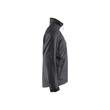 Giacca Softshell Blaklader, grigio/nero, 100% poliestere, softshell 2-strati, idrorepellente, pile, 255g/m².