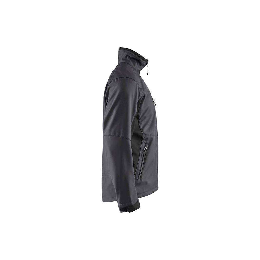 Giacca Softshell Blaklader, grigio/nero, 100% poliestere, softshell 2-strati, idrorepellente, pile, 255g/m².