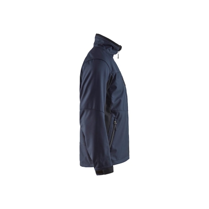 Giacca Softshell Blaklader, nero/navy, 100% poliestere, softshell 2-strati, idrorepellente, pile, 255g/m².