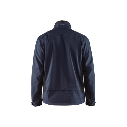 Giacca Softshell Blaklader, nero/navy, 100% poliestere, softshell 2-strati, idrorepellente, pile, 255g/m².