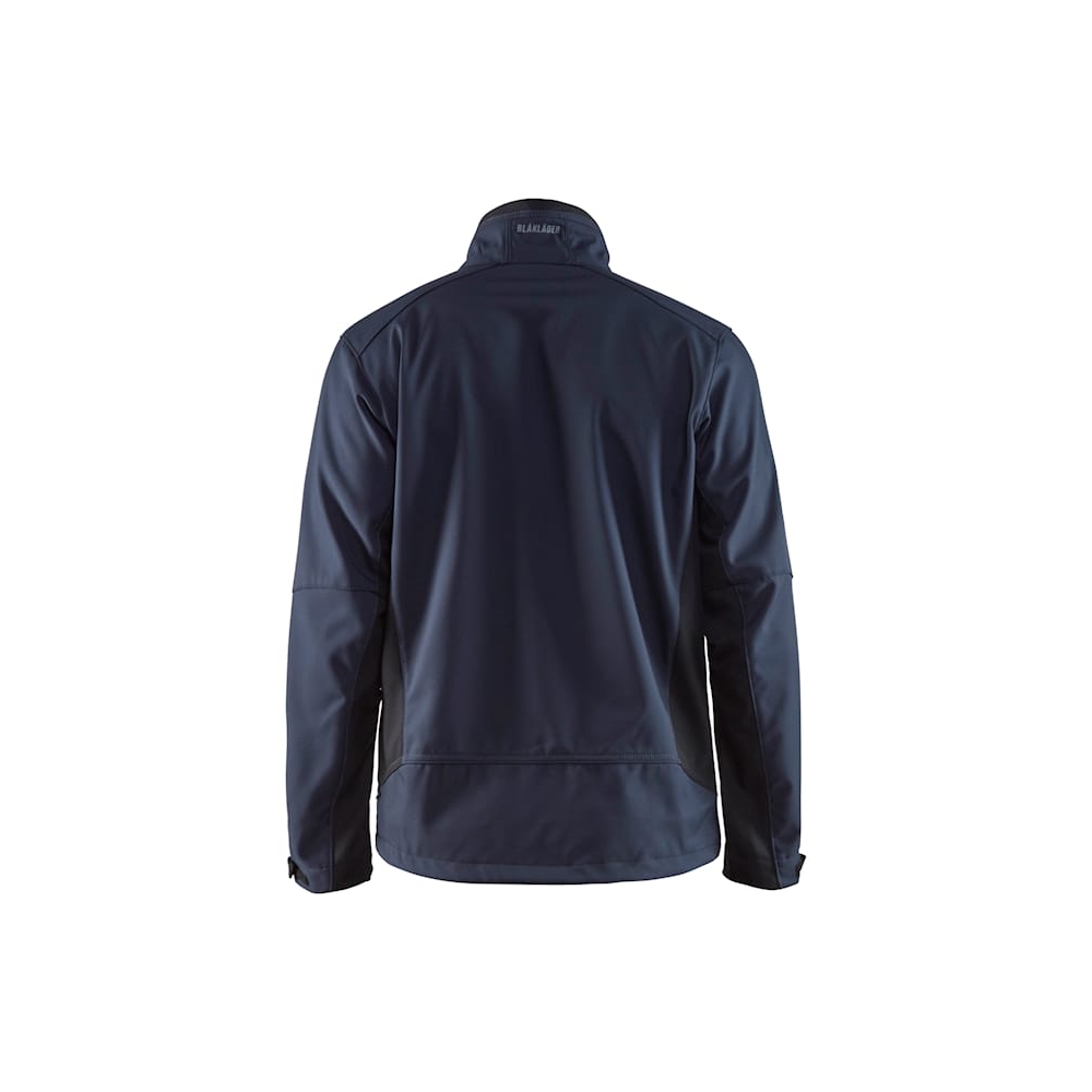 Giacca Softshell Blaklader, nero/navy, 100% poliestere, softshell 2-strati, idrorepellente, pile, 255g/m².