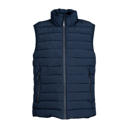 Gilet Calais JRC linea Frontier, colore: blu, 100% poliestere (tessuto 1), 81% nylon, 19% elastan (tessuto 2).