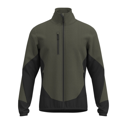 Felpa tecnica JRC linea Frontier, colore: verde, tessuto waffle.