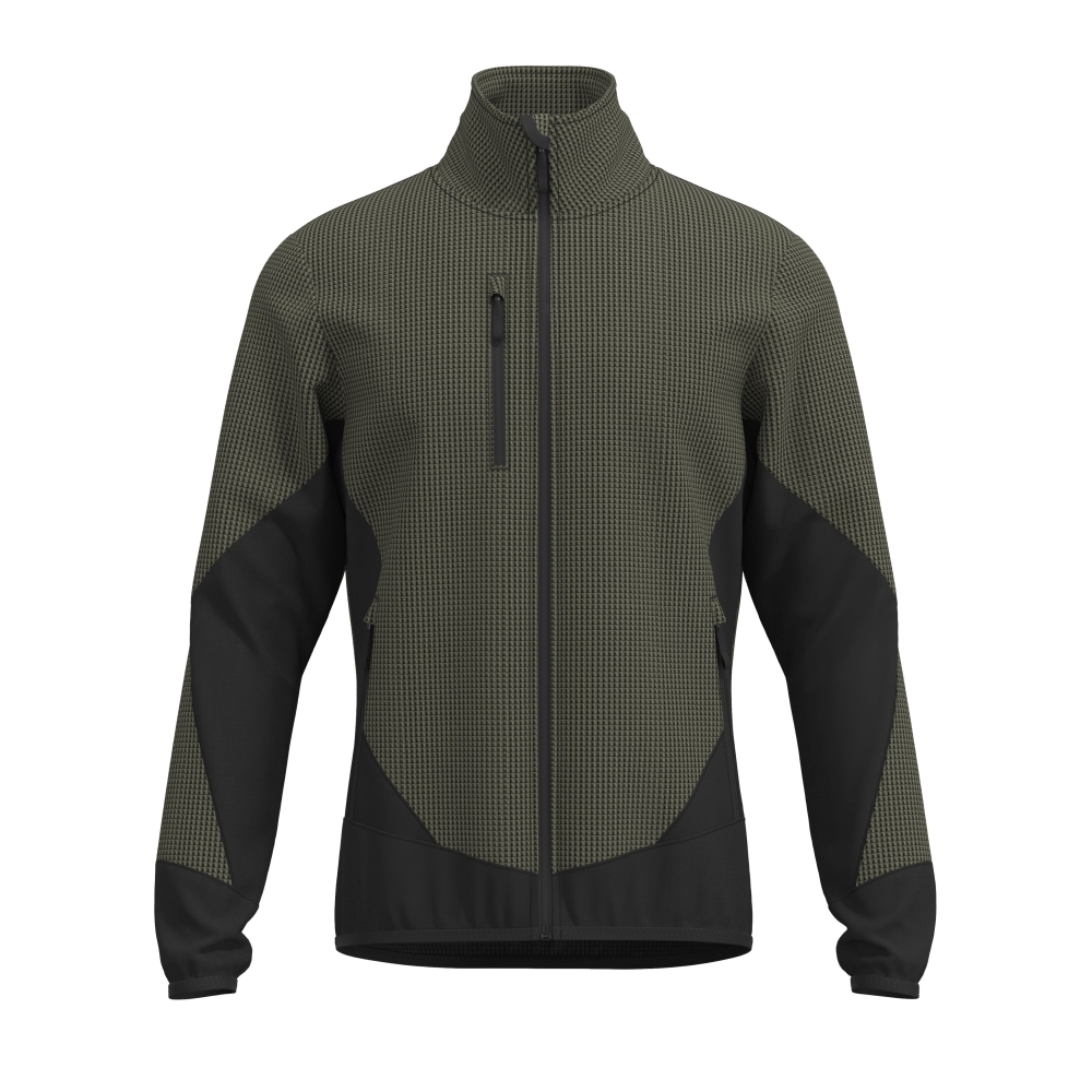 Felpa tecnica JRC linea Frontier, colore: verde, tessuto waffle.