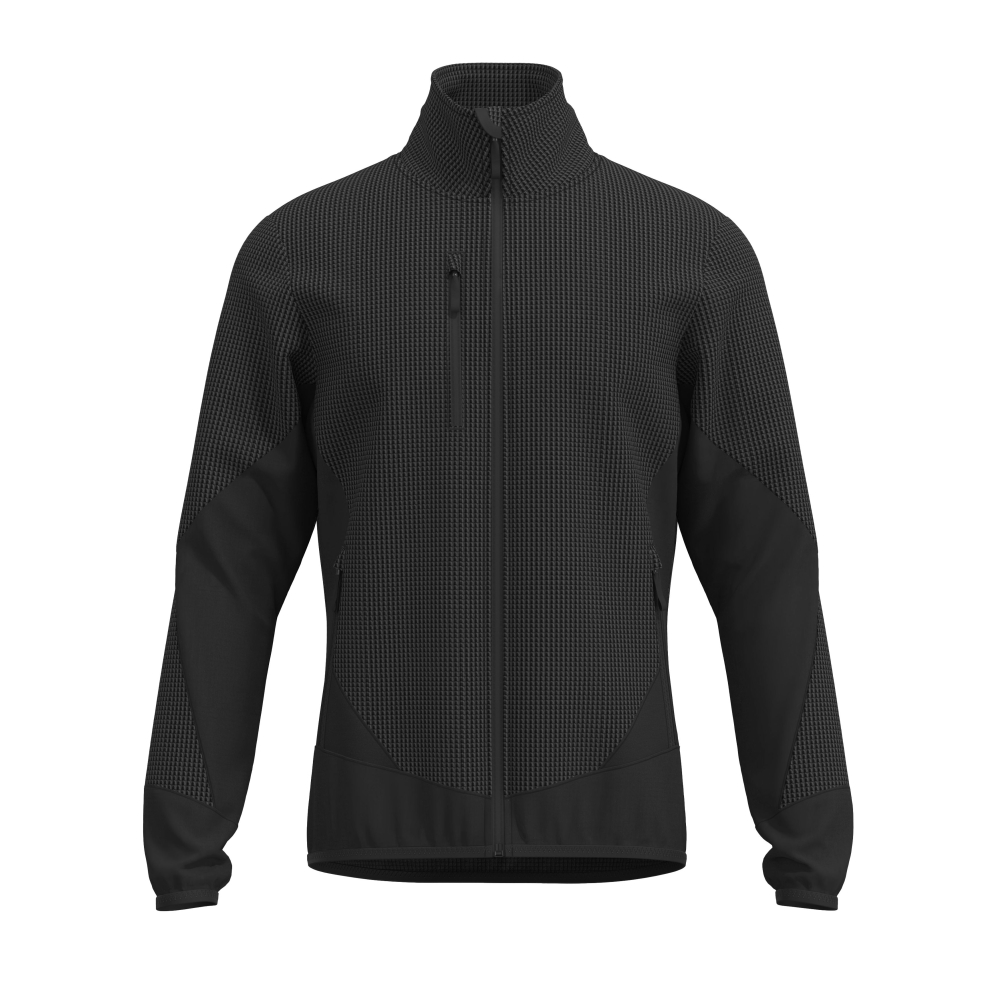 Felpa tecnica JRC linea Frontier, colore: nero, tessuto waffle.