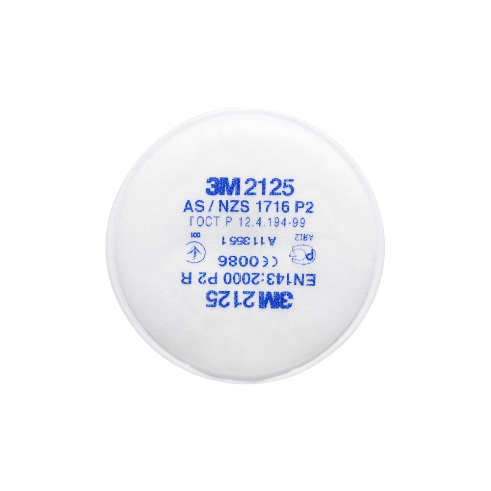 Filtro antiparticolato 3M, P2, 2125, con attacco a baionetta, guscio morbido, serie 2000