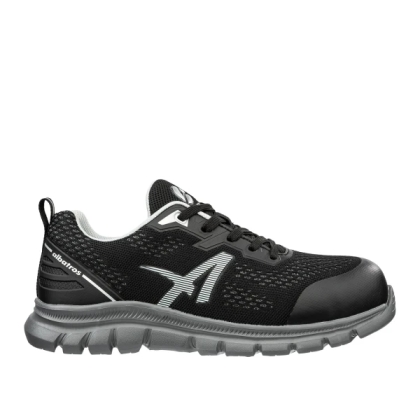 Scarpe antinfortunistiche Levitate Grey Albatros, colore: nero e grigio, tomaia SAFETY KNIT® , tessuto 3D.