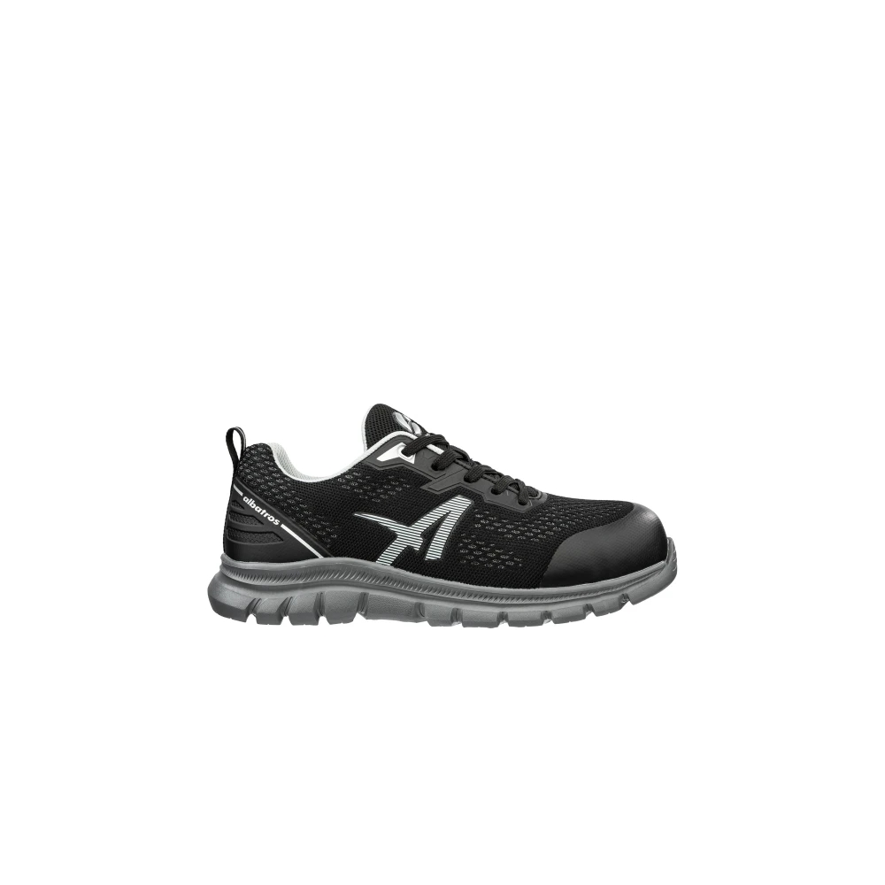 Scarpe antinfortunistiche Levitate Grey Albatros, colore: nero e grigio, tomaia SAFETY KNIT® , tessuto 3D.