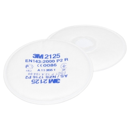Filtro antiparticolato 3M, P2, 2125, con attacco a baionetta, guscio morbido, serie 2000
