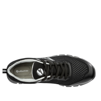 Scarpe antinfortunistiche Levitate Grey Albatros, colore: nero e grigio, tomaia SAFETY KNIT® , tessuto 3D.
