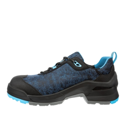 Scarpe antinfortunistiche Taraval Blue GH Low Albatros, colore: blu nero e grigio, tomaia SAFETY KNIT® Green.