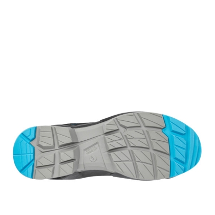 Scarpe antinfortunistiche Taraval Blue GH Low Albatros, colore: blu nero e grigio, tomaia SAFETY KNIT® Green.
