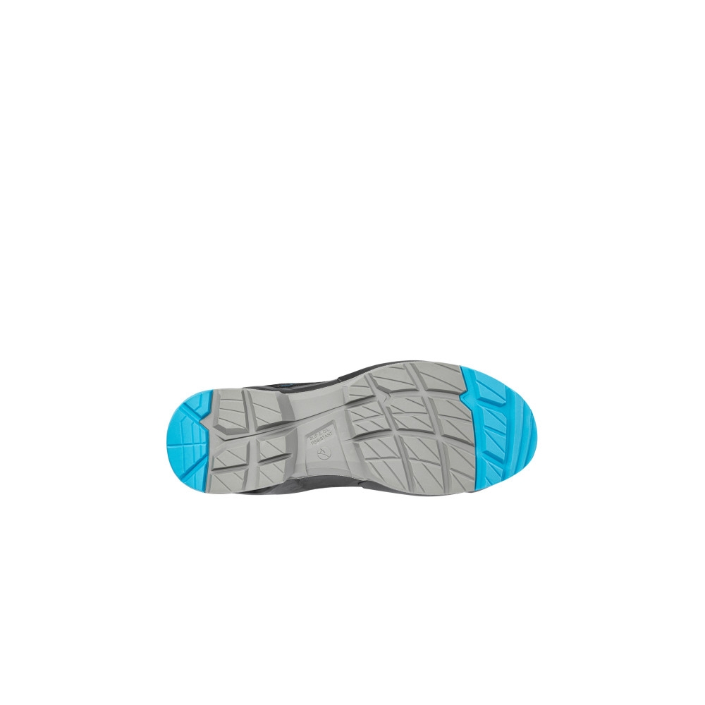 Scarpe antinfortunistiche Taraval Blue GH Low Albatros, colore: blu nero e grigio, tomaia SAFETY KNIT® Green.