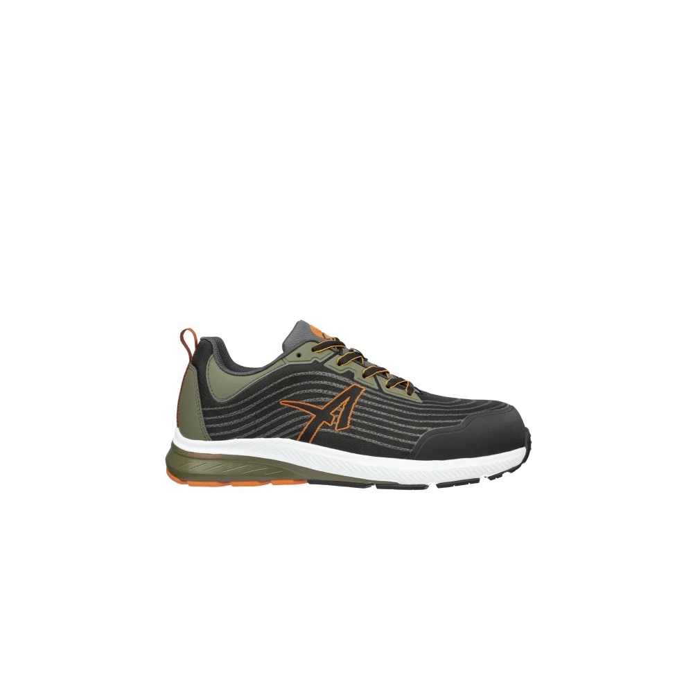 Scarpe antinfortunistiche Wave Impulse Albatros, colore: verde, nero, arancione e bianca, tessuto anti-abrasione.