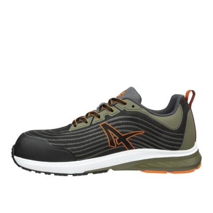Scarpe antinfortunistiche Wave Impulse Albatros, colore: verde, nero, arancione e bianca, tessuto anti-abrasione.