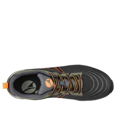 Scarpe antinfortunistiche Wave Impulse Albatros, colore: verde, nero, arancione e bianca, tessuto anti-abrasione.